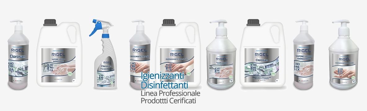 Igienizzanti e Disinfettanti Linea Professionale Certificata